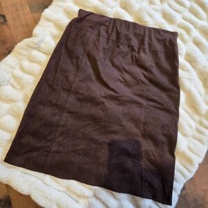 Vintage Max Studio Faux Suede Knee Skirt [Medium] Soft Lux Boho